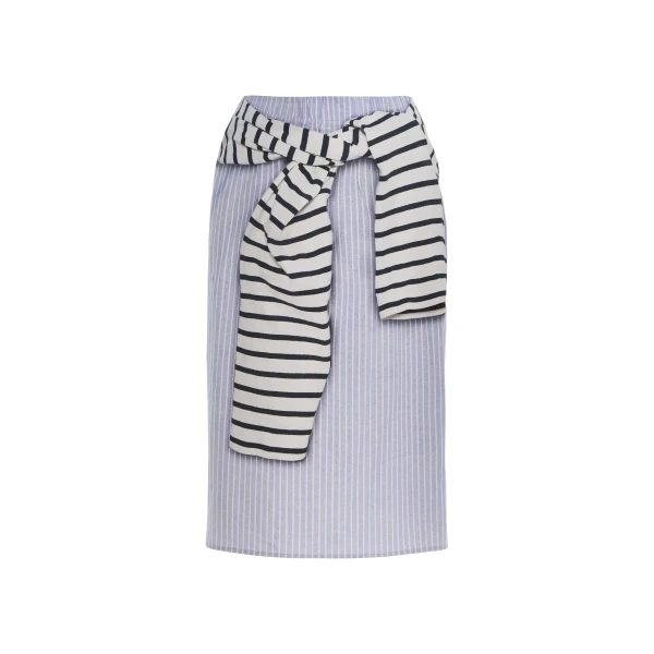 Brandon Maxwell Townes Skirt in Trompe l’Oeil