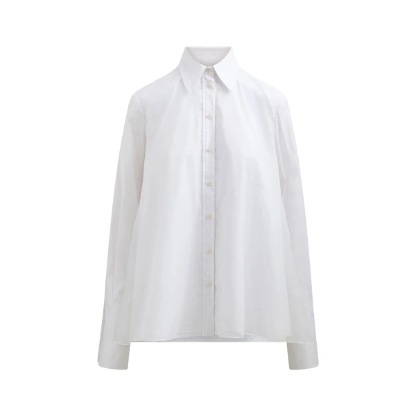 Brandon Maxwell Vaughn Shirt in White