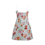 Brandon Maxwell Zinnia Dress in Light Blue Floral