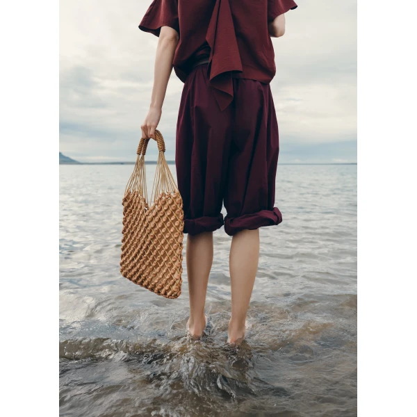 Polene Nomad Solé in Tan Bag, view 4