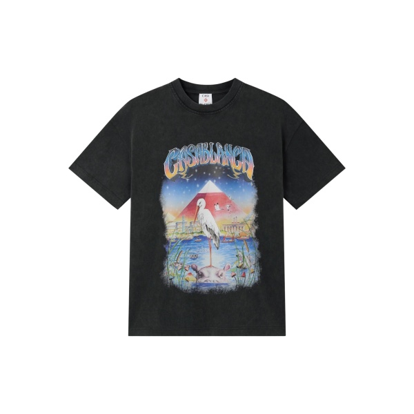 Casablanca Black Egypt As It Was Oversized Short Sleeve T-Shirt