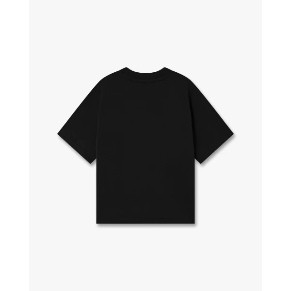 Casablanca Black Logo Cropped Baby Short Sleeved T-Shirt, view 2