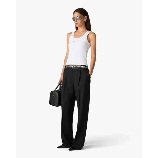 Casablanca Black Wool Tailored Trousers, view 2