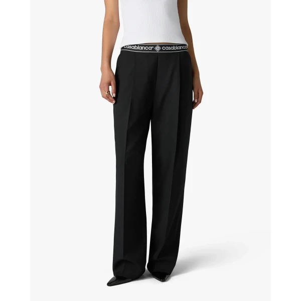Casablanca Black Wool Tailored Trousers, view 4