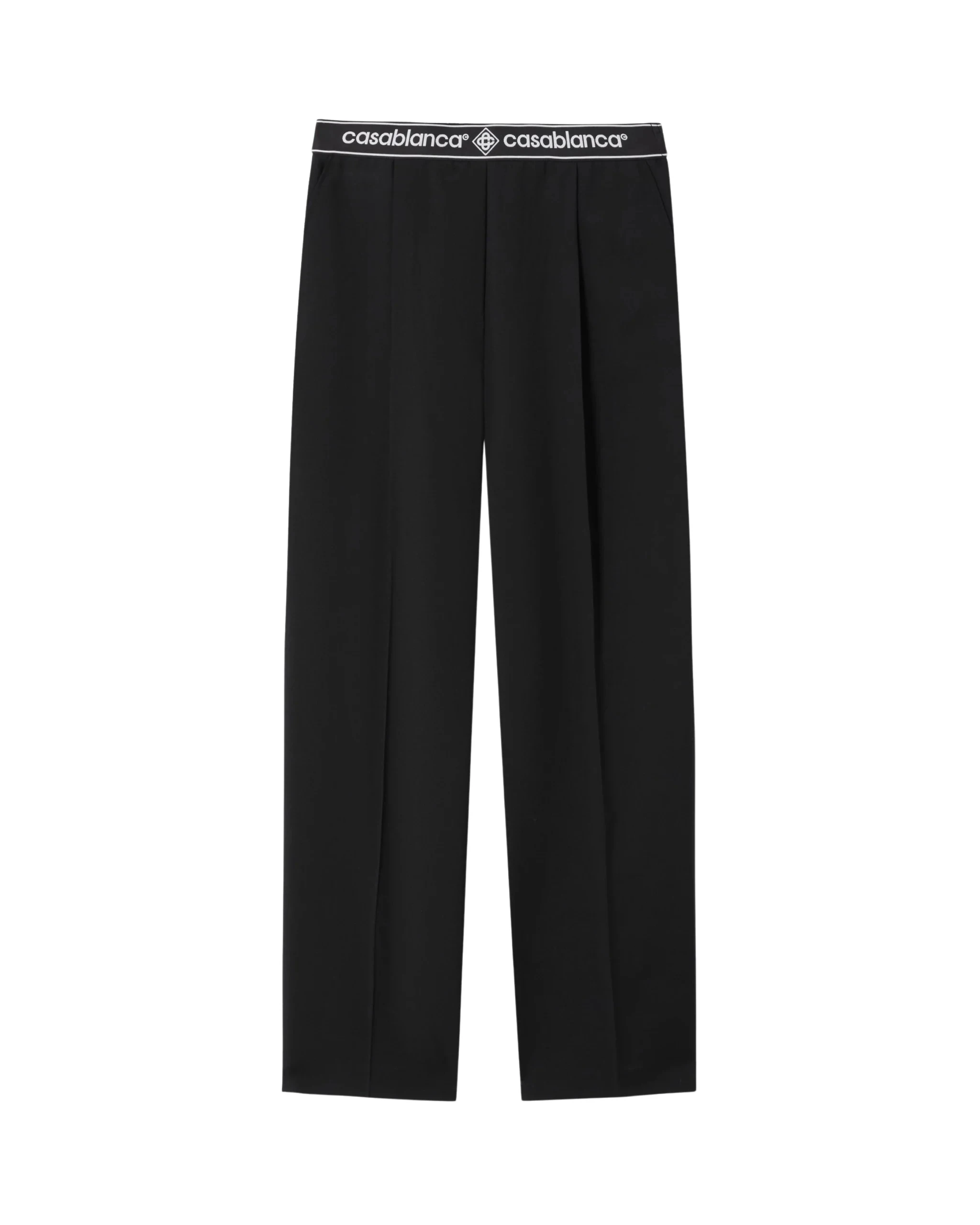Black Wool Tailored Trousers