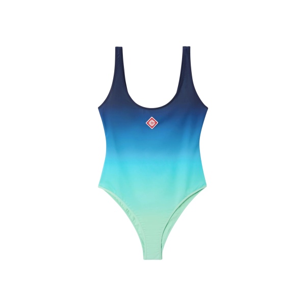 Casablanca Blue & Green Gradient Printed Swimsuit