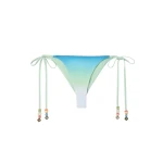 Casablanca Blue & Green Gradient String Beaded Bikini Bottom