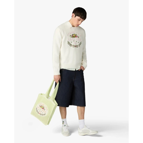 Casablanca Cream Ladurée x Casablanca Crew Neck Jumper Knit, view 2