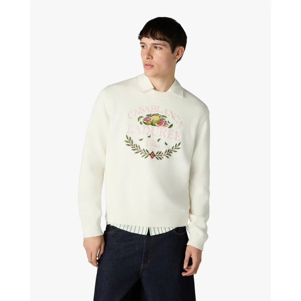 Casablanca Cream Ladurée x Casablanca Crew Neck Jumper Knit, view 4