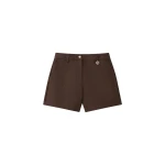 Casablanca Dark Brown Cotton Monogram Shorts