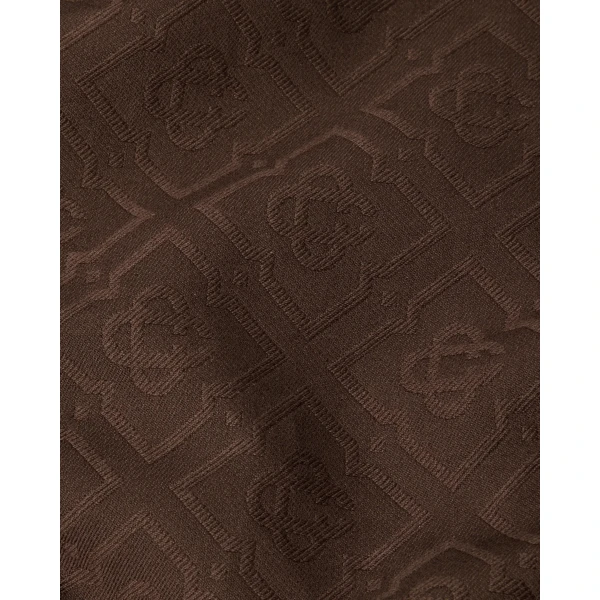 Casablanca Dark Brown Monogram Canvas Midi Dress, view 3