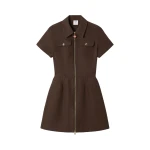Casablanca Dark Brown Monogram Canvas Midi Dress