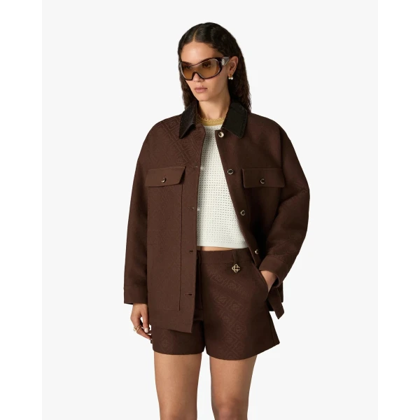 Casablanca Dark Brown Workwear Jacket, view 4