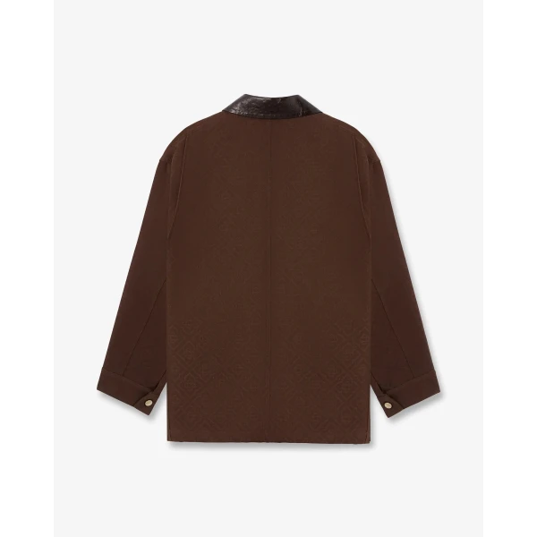 Casablanca Dark Brown Workwear Jacket, view 6