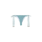Casablanca Green Cubist CC Monogram String Beaded Bikini Bottom