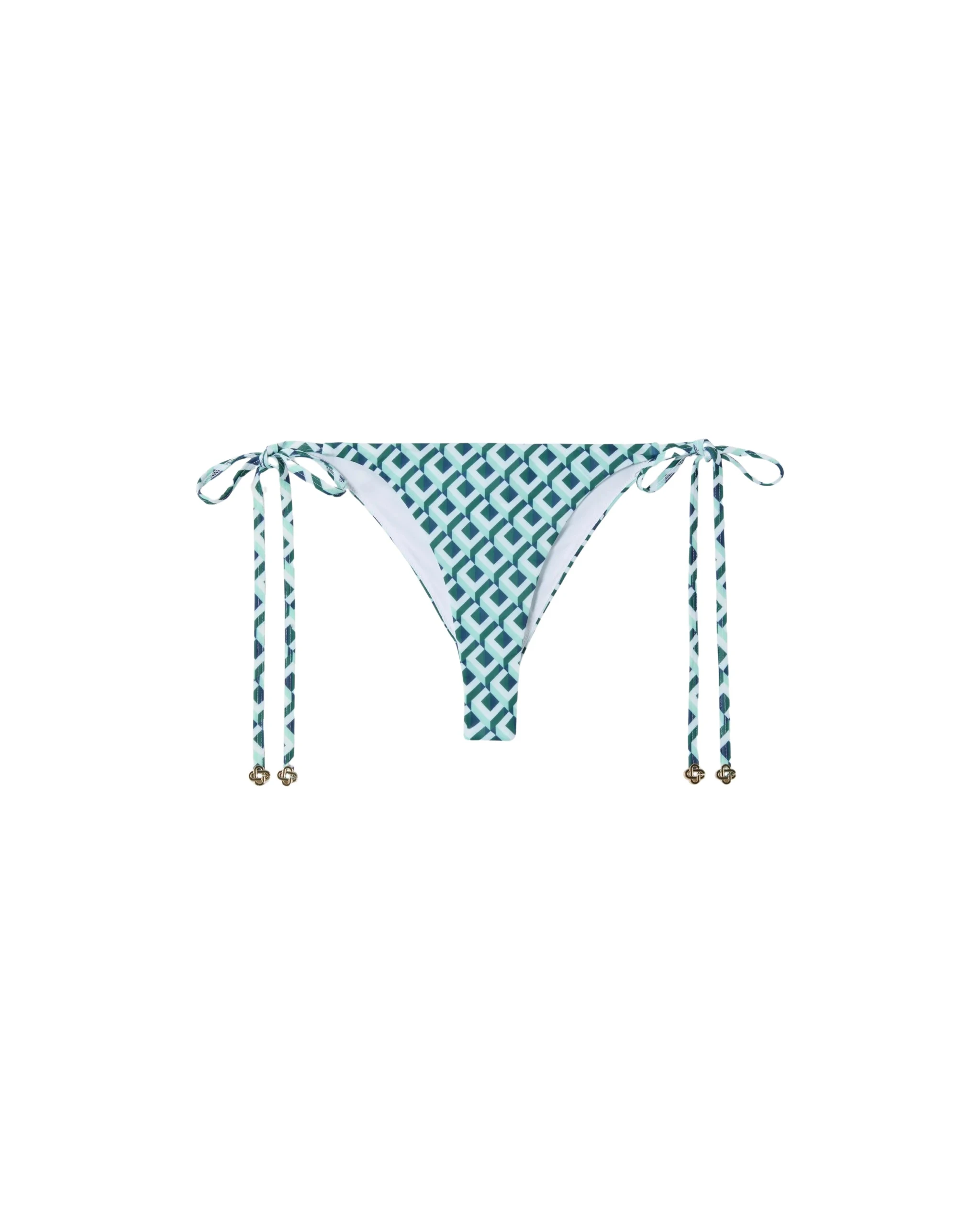 Green Cubist CC Monogram String Beaded Bikini Bottom