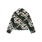Casablanca Green & Navy Check Monogram Fleece Jacket