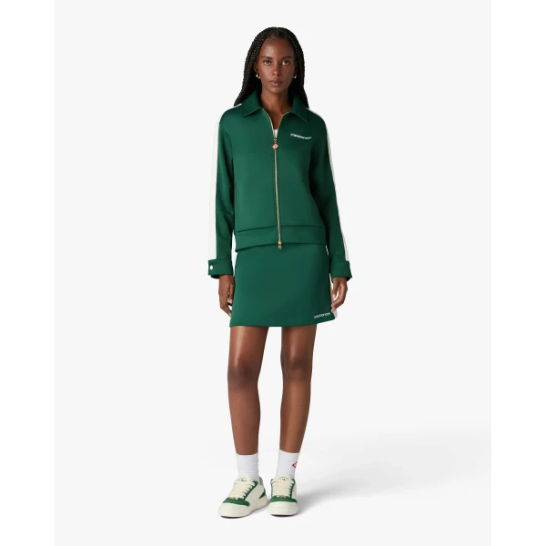 Casablanca Green Scuba Mini Skirt, view 2