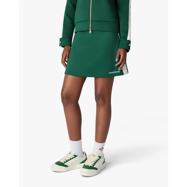 Casablanca Green Scuba Mini Skirt, view 4