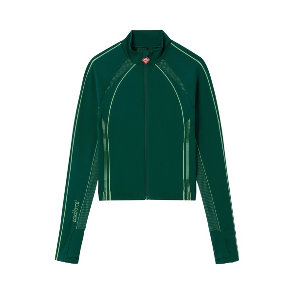 Casablanca Green Seamless Zip-Up Jacket