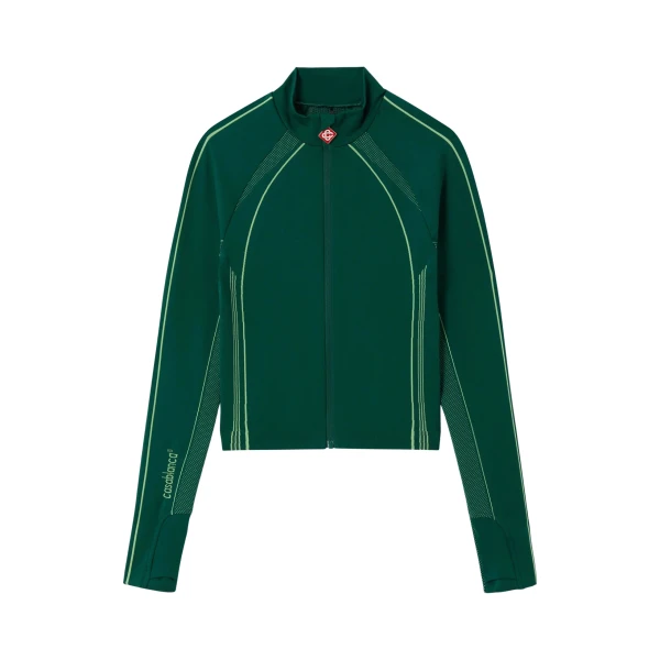 Casablanca Green Seamless Zip-Up Jacket