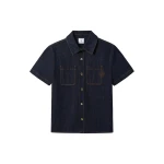 Casablanca Indigo Raw Denim Short Sleeve Shirt