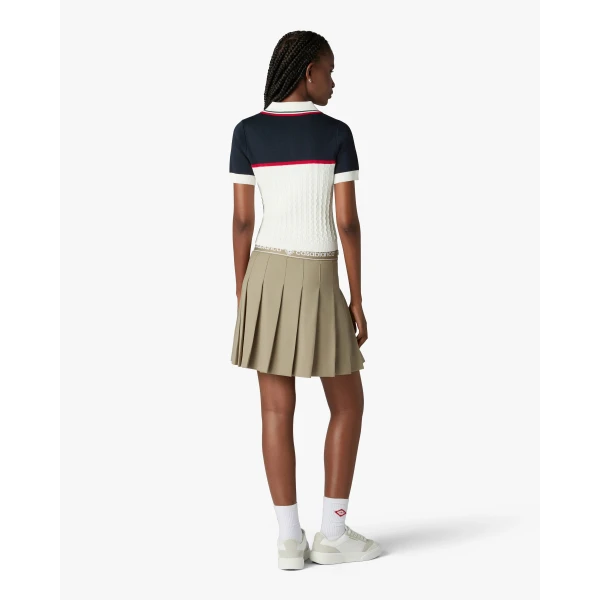 Casablanca Light Brown Pleated Mini Skirt, view 3