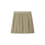 Casablanca Light Brown Pleated Mini Skirt