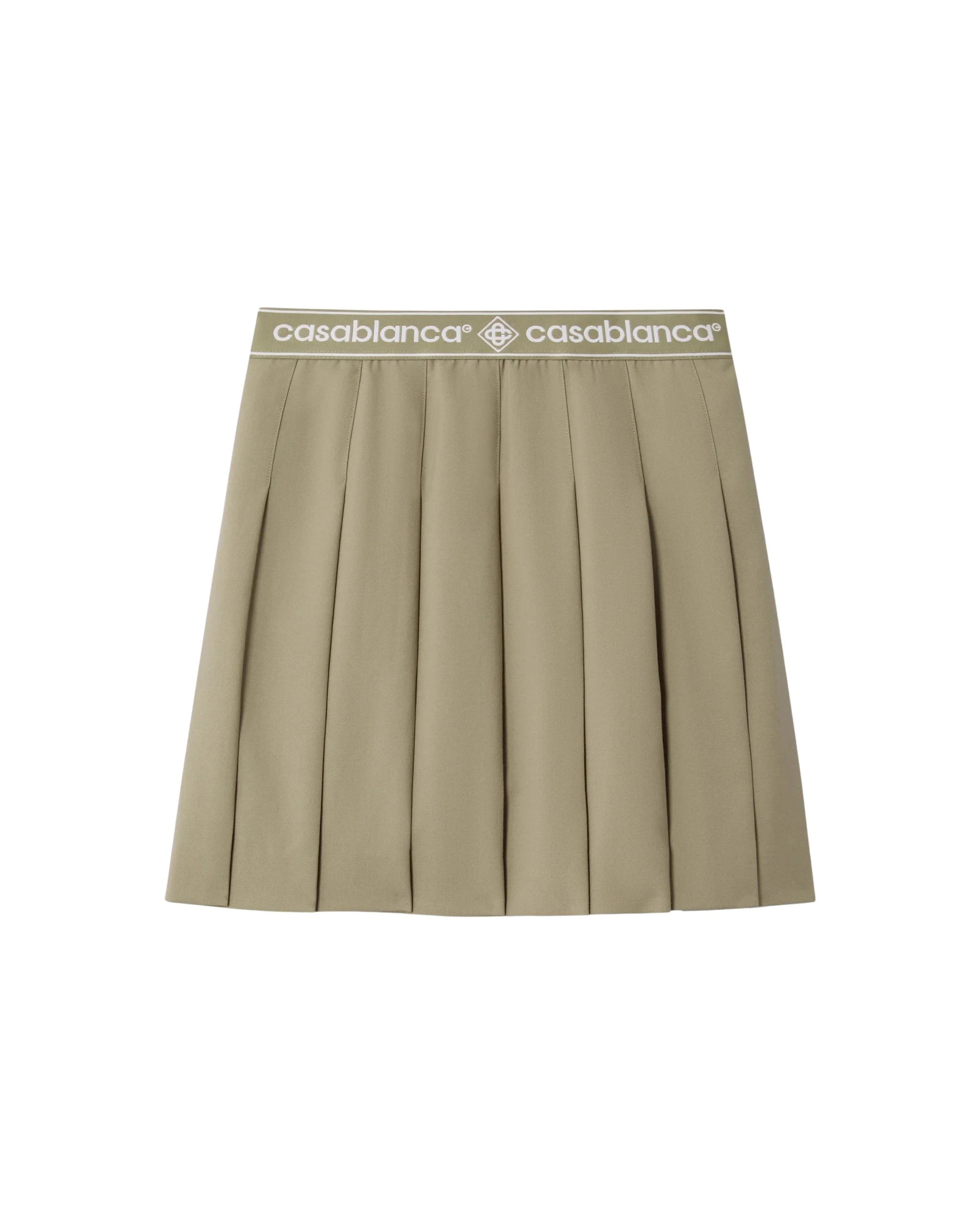 Light Brown Pleated Mini Skirt