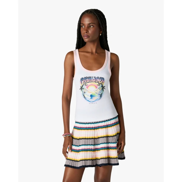Casablanca Multicolour Airspray Printed Tank Top, view 4
