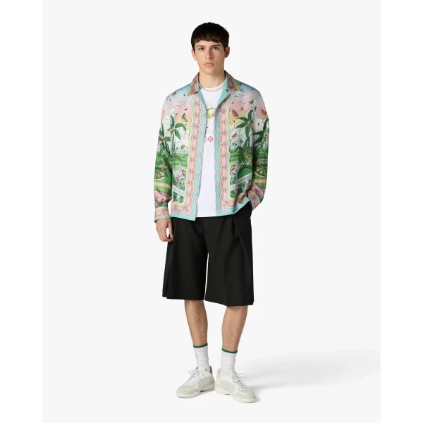 Casablanca Multicolour Ladurée x Casablanca Long Sleeve Silk Shirt, view 2