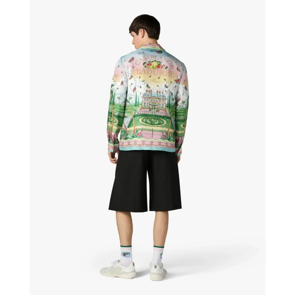 Casablanca Multicolour Ladurée x Casablanca Long Sleeve Silk Shirt, view 3
