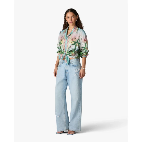 Casablanca Multicolour Ladurée x Casablanca Long Sleeve Silk Shirt, view 6