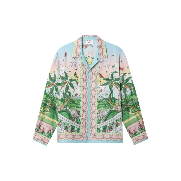 Casablanca Multicolour Ladurée x Casablanca Long Sleeve Silk Shirt