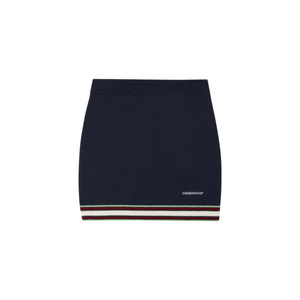 Casablanca Navy Merino Mini Skirt