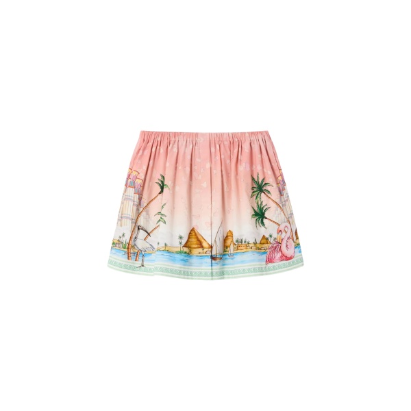 Casablanca Pink Ethereal Cotton Mini Skirt