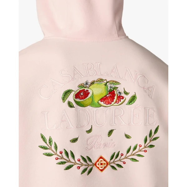 Casablanca Pink Ladurée x Casablanca Embroidered Hooded Sweatshirt, view 5