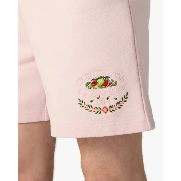 Casablanca Pink Ladurée x Casablanca Embroidered Shorts, view 5