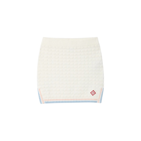 Casablanca White Boucle Tennis Mini Skirt