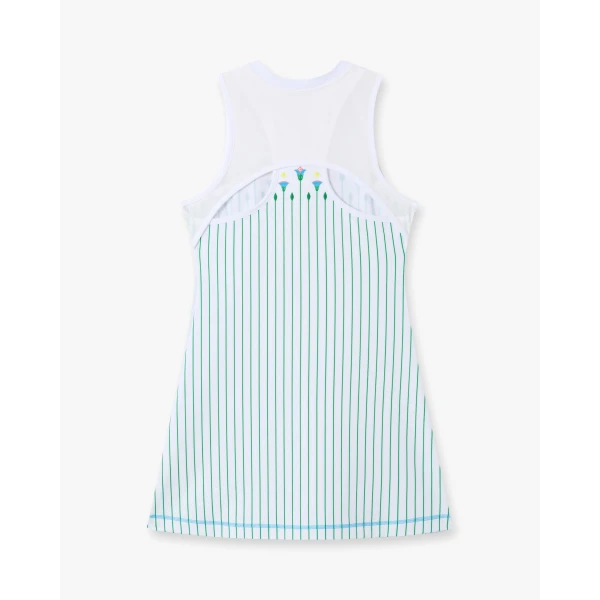 Casablanca White Floral Stripe Sporty Tennis Mini Dress, view 6