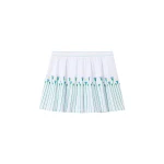 Casablanca White Floral Stripe Sporty Tennis Mini Skirt