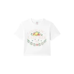 Casablanca White Ladurée x Casablanca Cropped Baby Short Sleeve T-Shirt
