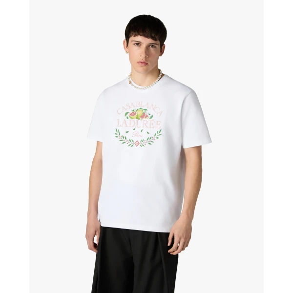 Casablanca White Ladurée x Casablanca Short Sleeve T-Shirt, view 4