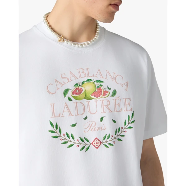 Casablanca White Ladurée x Casablanca Short Sleeve T-Shirt, view 5
