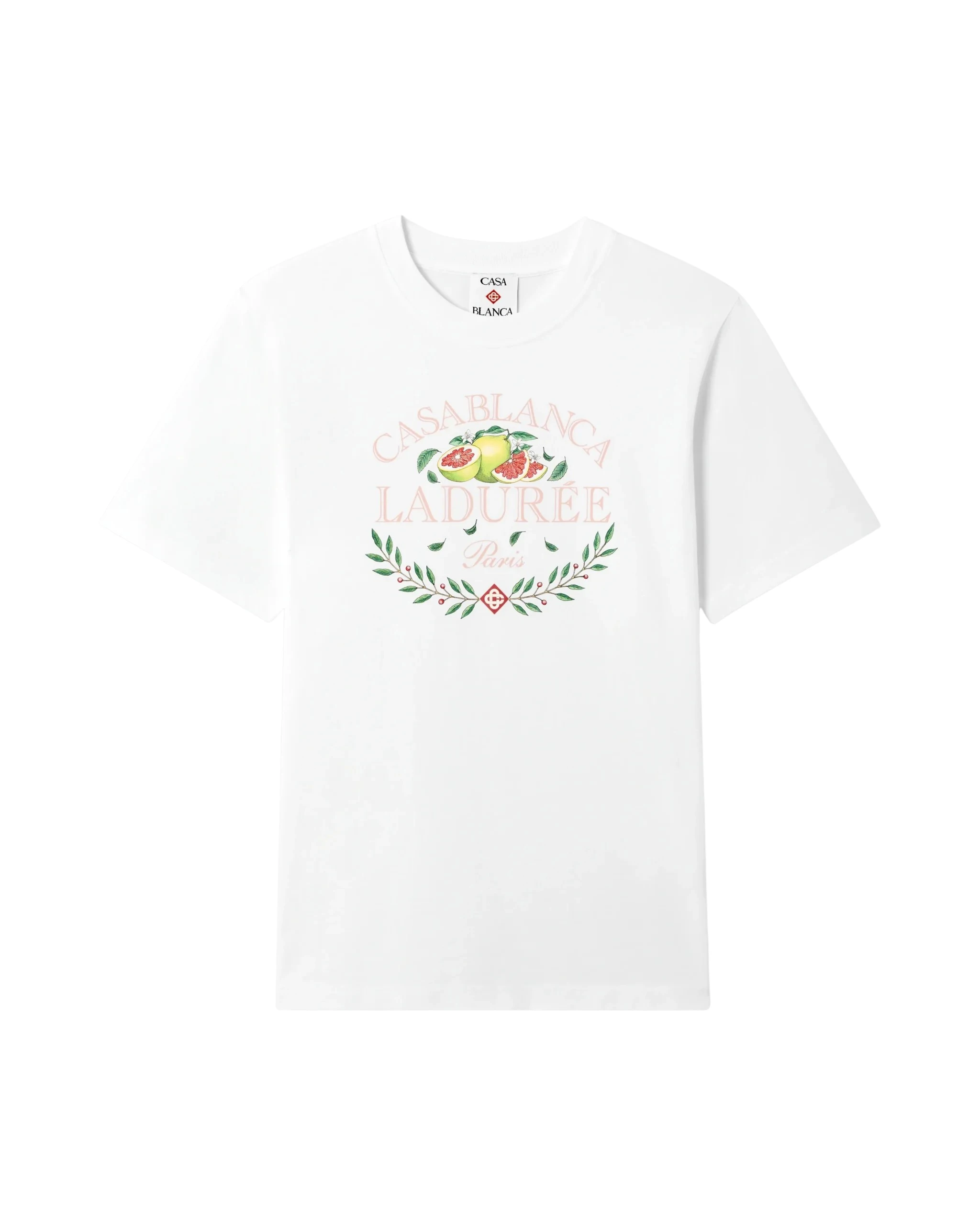 White Ladurée x Casablanca Short Sleeve T-Shirt