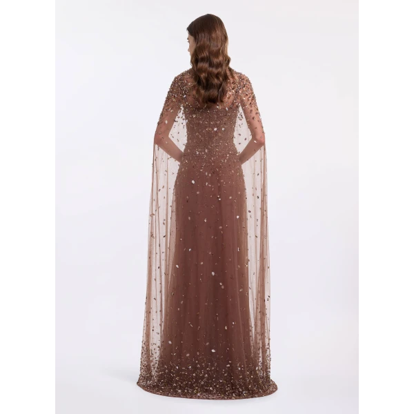 Elie Saab Bead Embroidered Cape, view 3