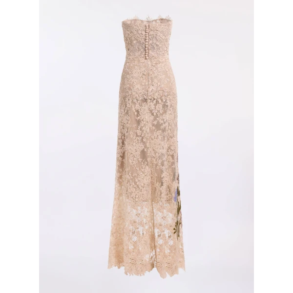 Elie Saab Bead Embroidered Lace Dress, view 5