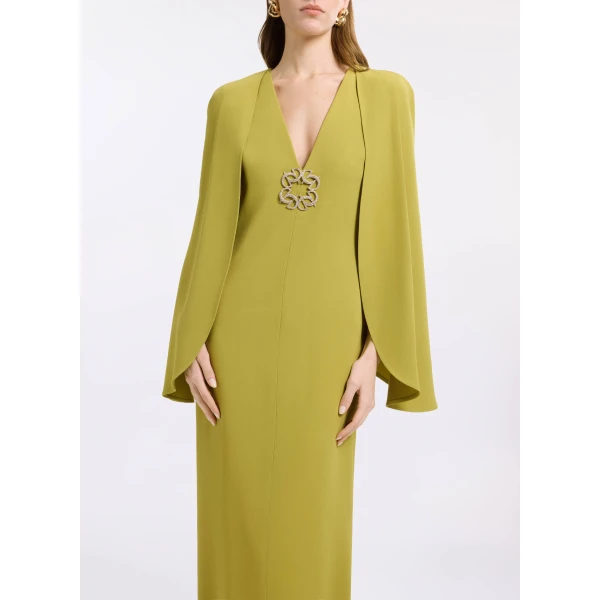 Elie Saab Cape Cady Long Dress, view 4