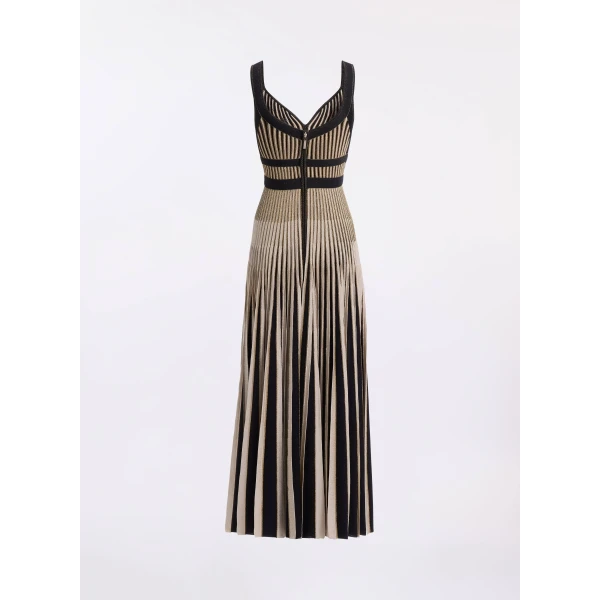Elie Saab Golden Knit Lurex Dress, view 5