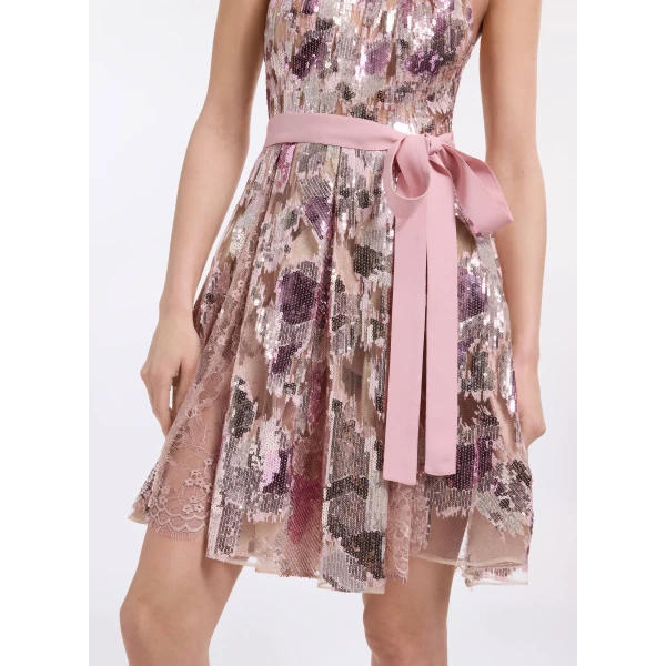 Elie Saab Sequin Embroidered Short Dress, view 4